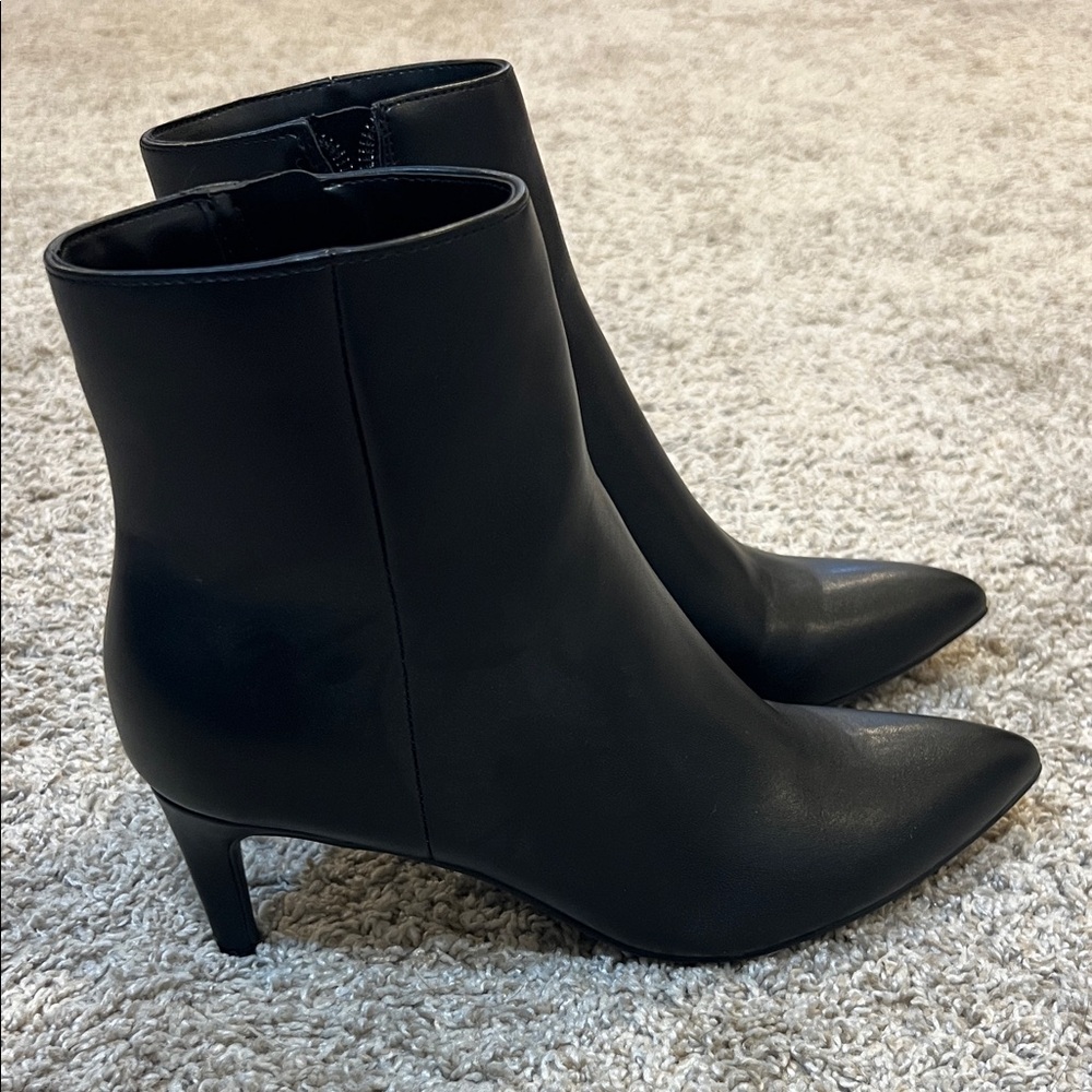 Nine West Black Leather Booties